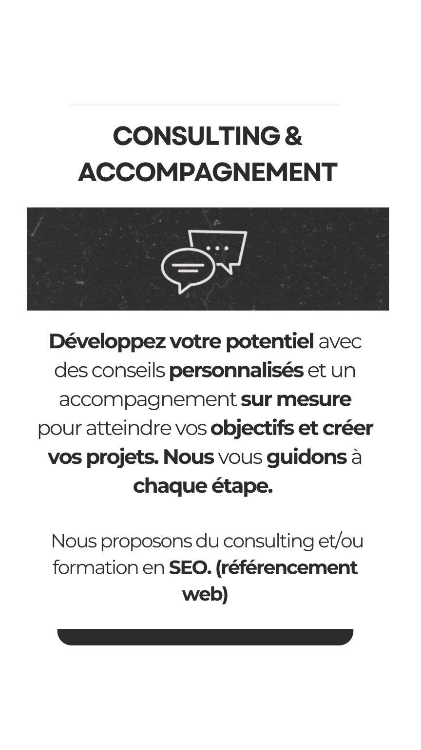 CONSULTING &  ACCOMPAGNEMENT